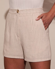 Juliet Days Striped High Rise Shorts
