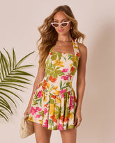 Betsie Halter Neck Floral Mini Dress