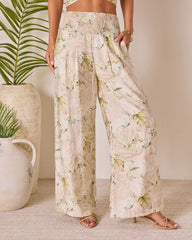 Solla Smocked Wide Leg Pants