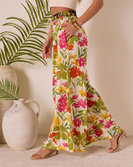 Betsie Drawstring Floral Pants