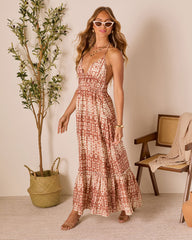 Solena Tired Abstract Maxi Dress