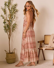 Solena Tired Abstract Maxi Dress