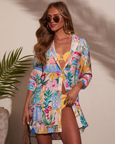 Queen Retro Printed Shirt Dress
