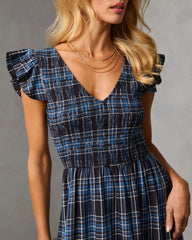 Bayberry Plaid Midi Dress
