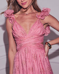 Lovers Summer Ruffle Organza Maxi Dress