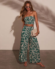 Salena Palm Wide Leg Pants
