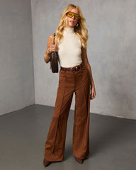 Lioren Suede Flare Pants