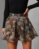Meadow Moon Printed Organza Mini Skort