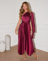 Tallisa One Shoulder Plisse Midi Dress