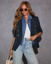 Savona Denim Button Up Blazer