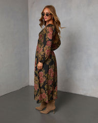 Mekia Printed Smocked Maxi Dress