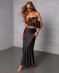 Night Mode Satin Maxi Skirt