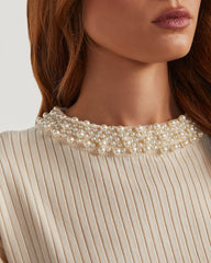 Maribella Pearl Neck Sweater