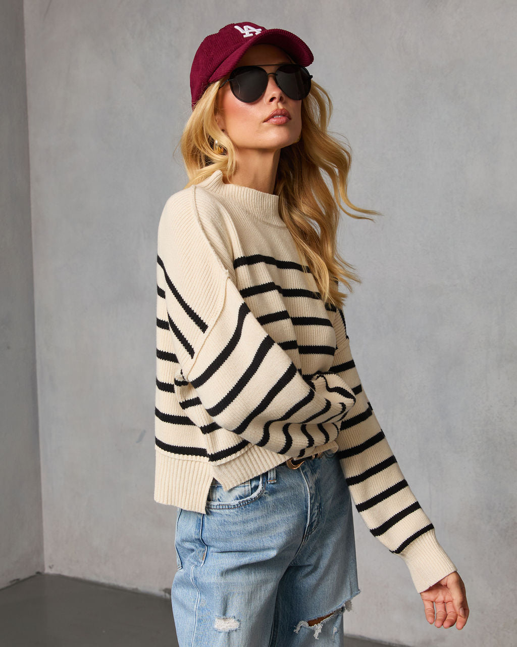 Griselle Contrast Striped Sweater
