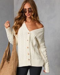 Autumn Solstice Cable Knit Cardigan