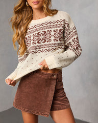 Naelle Fair Isle Print Sweater