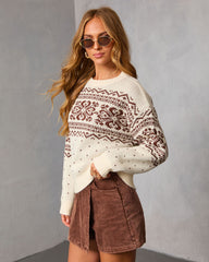 Naelle Fair Isle Print Sweater