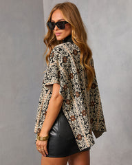Orianna Paisley Print Turtleneck Sweater