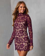 Barely Bloomed Lace Mini Dress