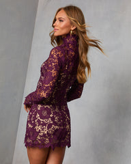 Barely Bloomed Lace Mini Dress