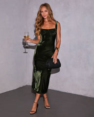 Enchanted Dusk Velvet Midi Dress