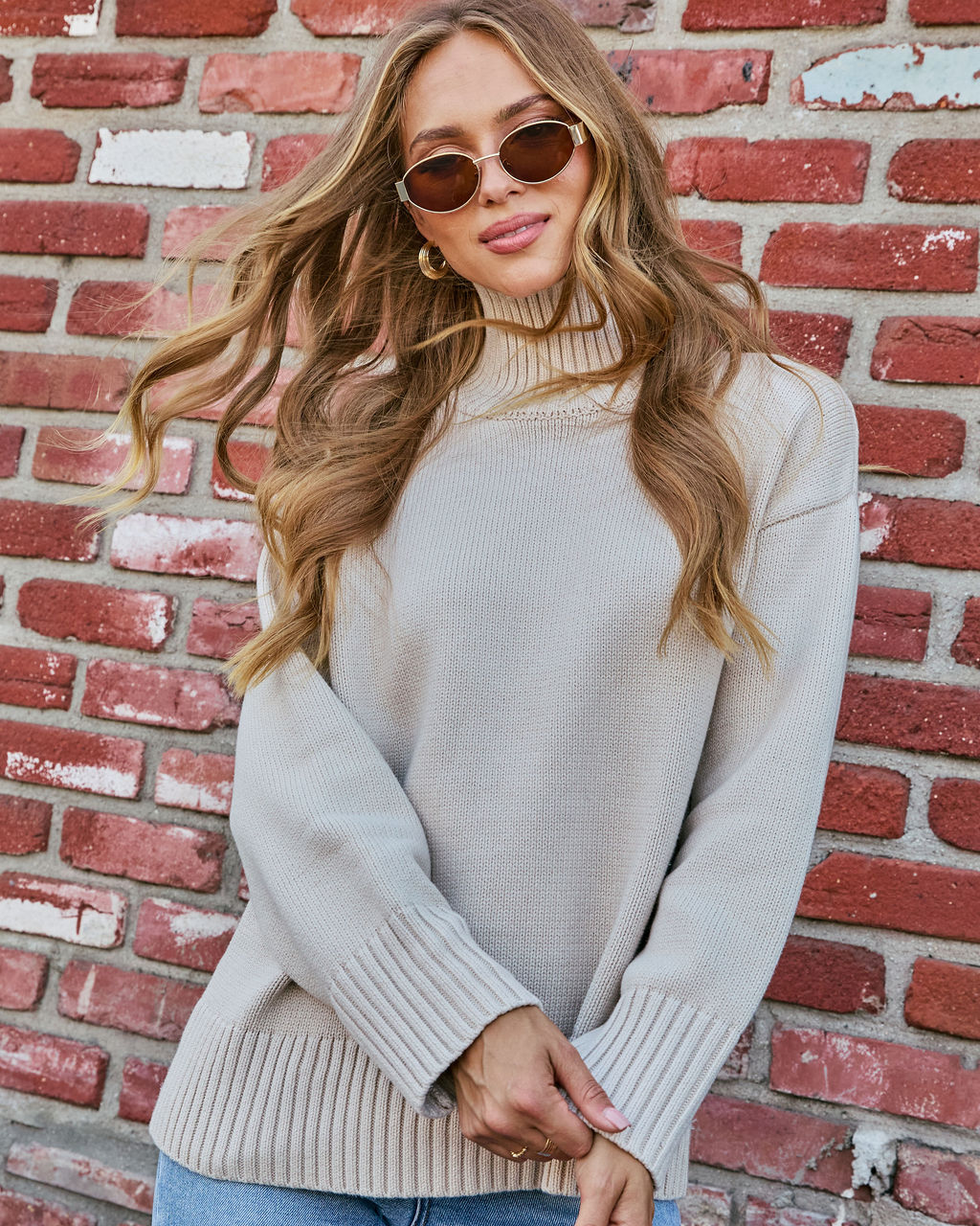 Umah Ribbed Mock Neck Sweater