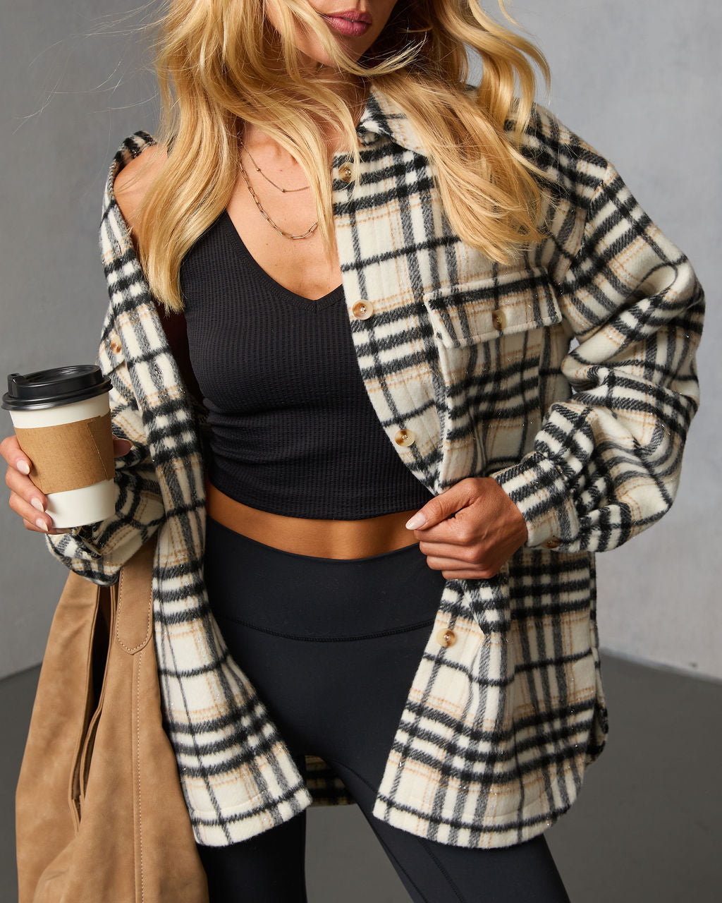 Cabin Cutie Plaid Shirt Jacket