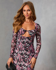 Karita Printed Bust Cut Out Maxi Dress