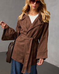 Lytton Suede Waist Tie Jacket