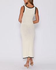 Contour Button Down Knit Midi Dress