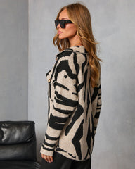 Safari Printed Pocketed Shacket