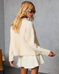 Slow Mornings Ribbed Mock Neck Sweater