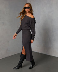 Rhodan Midi Off The Shoulder Sweater Dress
