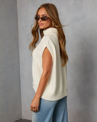 Ovalia Ribbed Mock Neck Sweater