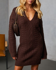 Sorie Cable Knit Mini Dress