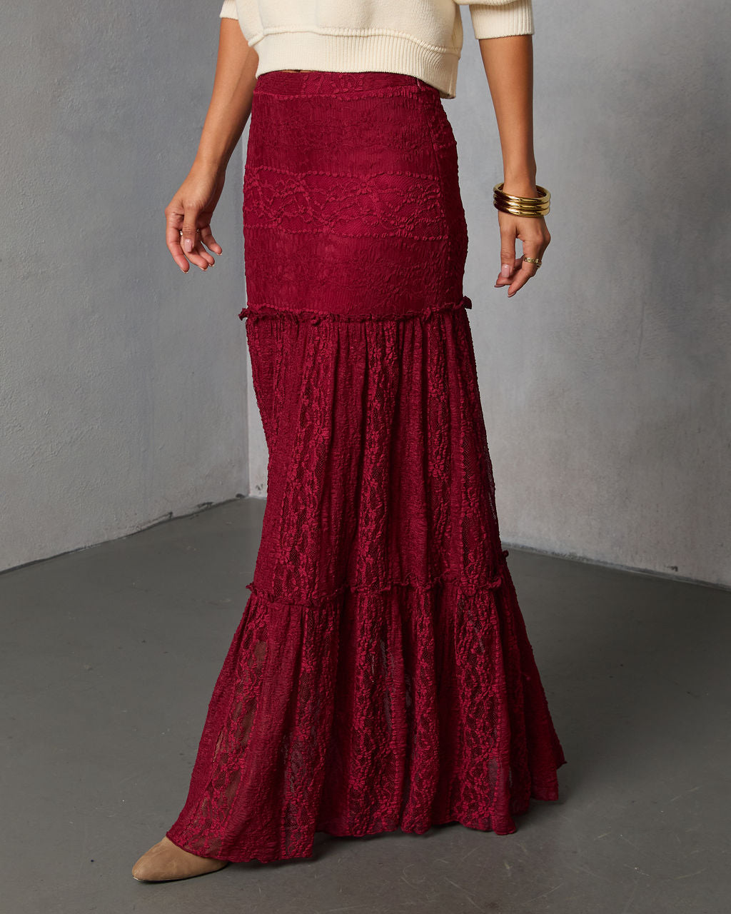 Alene Lace Maxi Skirt