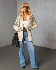 Cloudberry Fringe Waist Tie Sweater