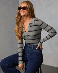 Olenia Striped Knit Sweater