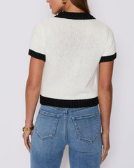 Polo Contrast Knit Top