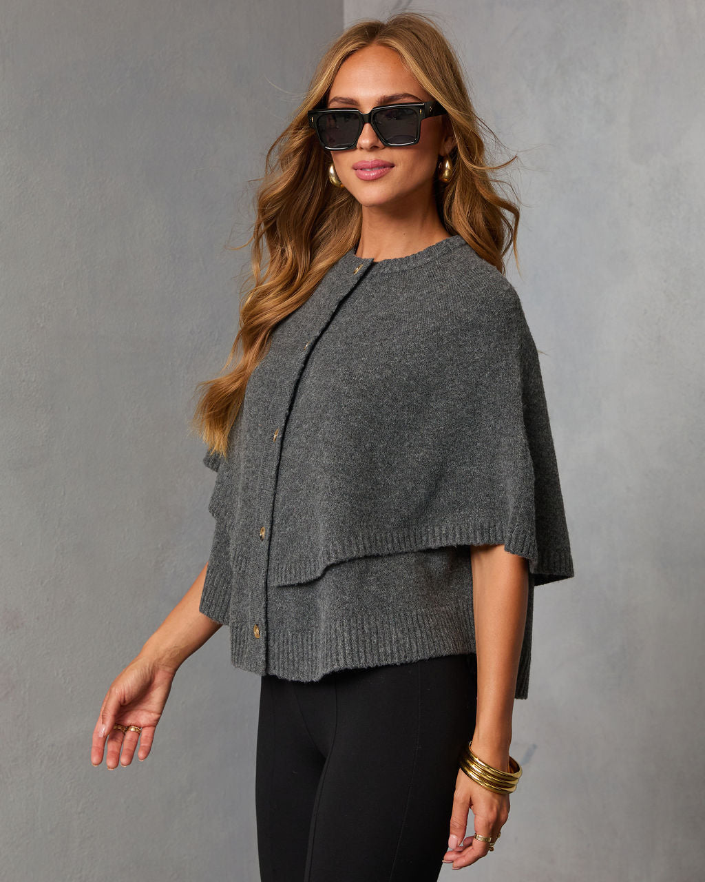 Whispering Oak Knit Caplet Sweater