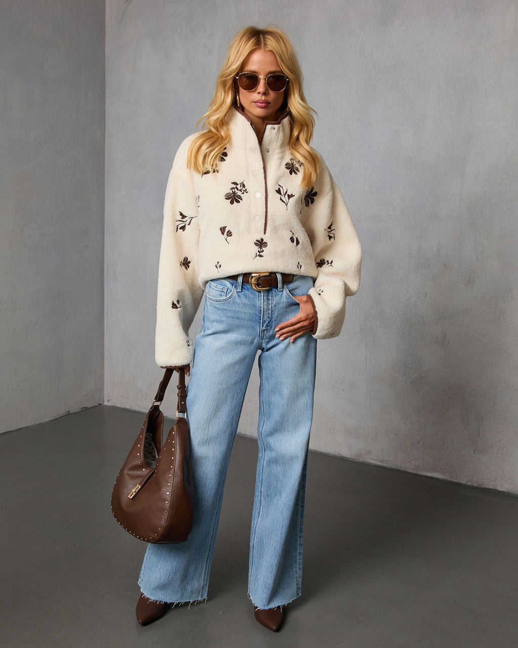 Chalet Embroidered Floral Pullover Jacket