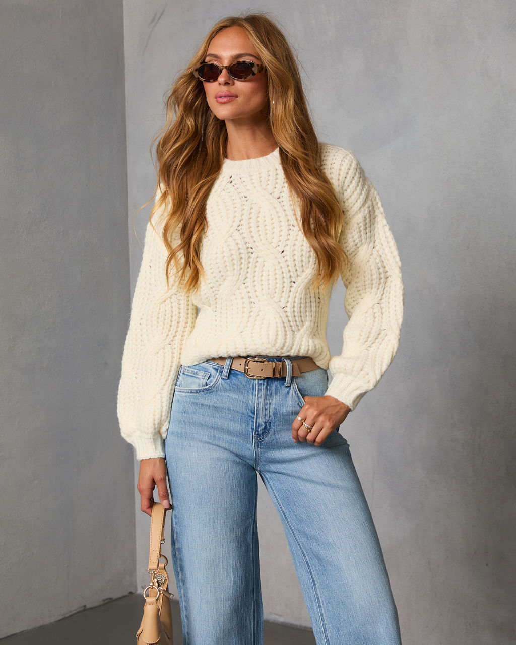 Marosia Twisted Cable Knit Sweater