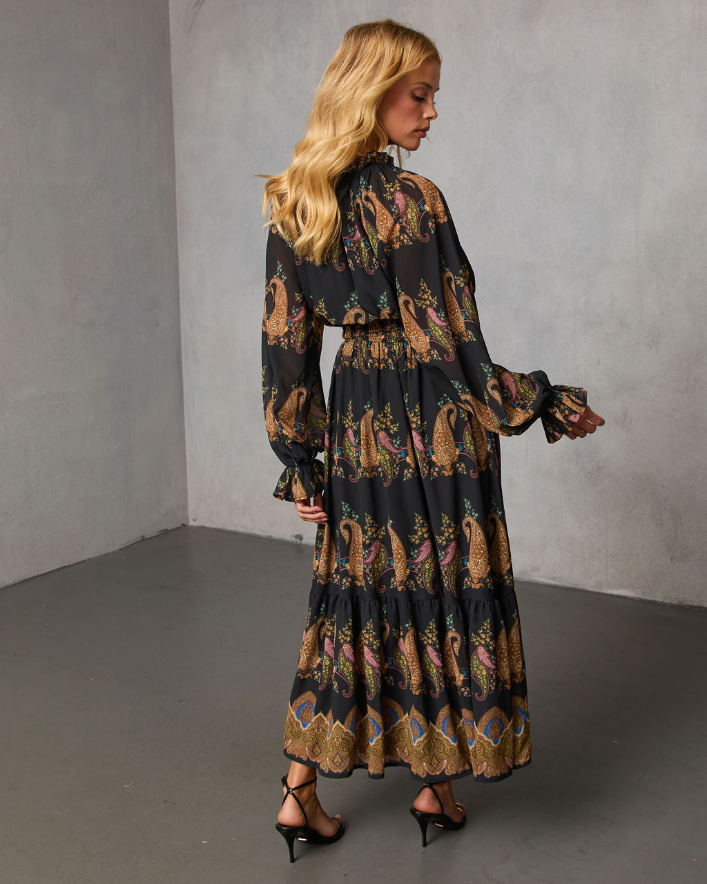 Silent Rue Printed Maxi Dress