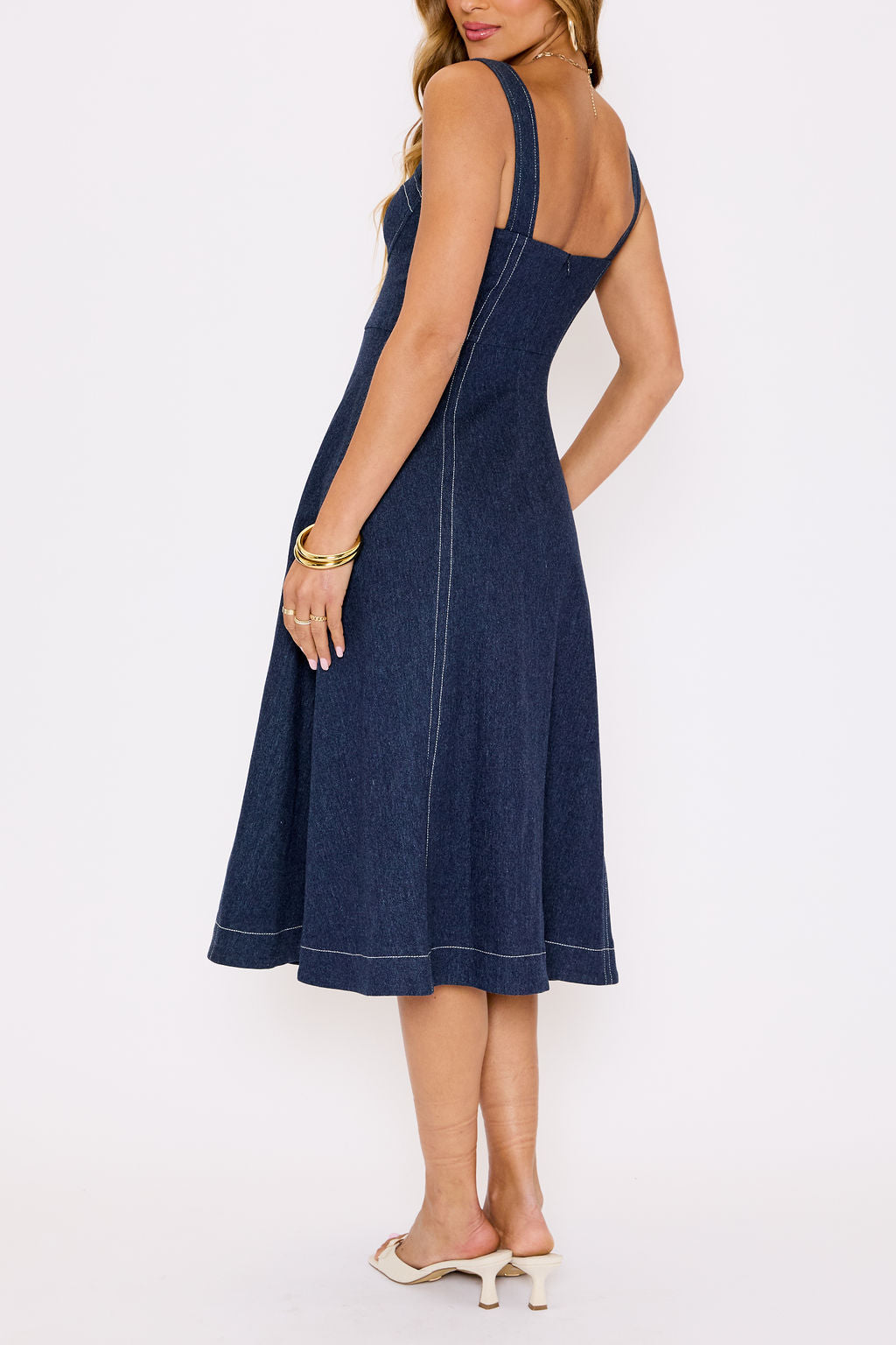 Rey Denim Midi Dress