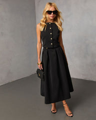 Velmira Buttoned Vest Top