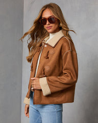 Cinnamon Ridge Suede Sherpa Trim Jacket