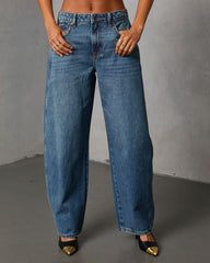 Brambelle Rigid High Rise Barrel Jeans