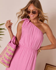 Serene Summer One Shoulder Maxi Dress