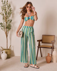 Sunkiss Riviera Halter Chevron Bra Top