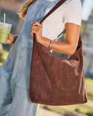 Iana Faux Suede Tote Bag
